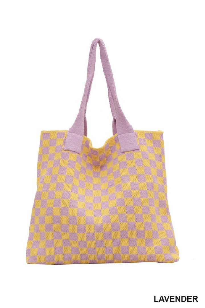 Checkered Canvas Tote