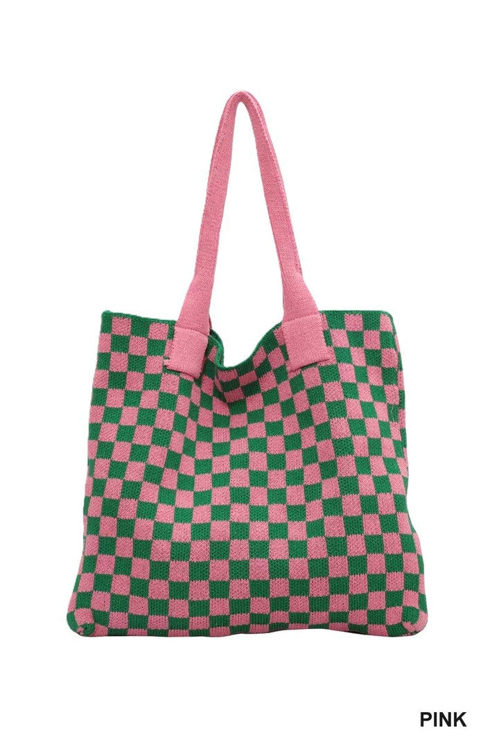 Checkered Canvas Tote