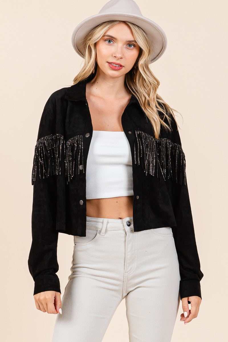 Black Fringe Tassel Jacket