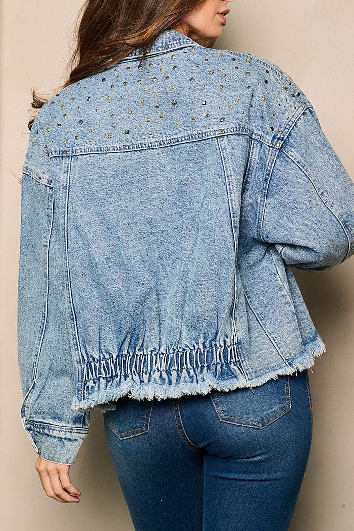 Denim Stud Detail Jacket