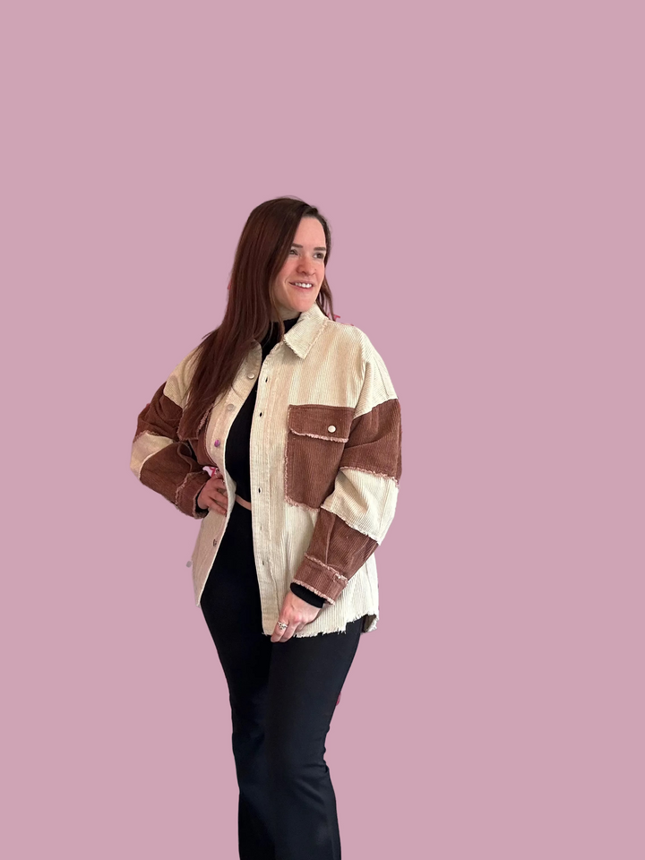 Toffee & Cream Oversized Shacket