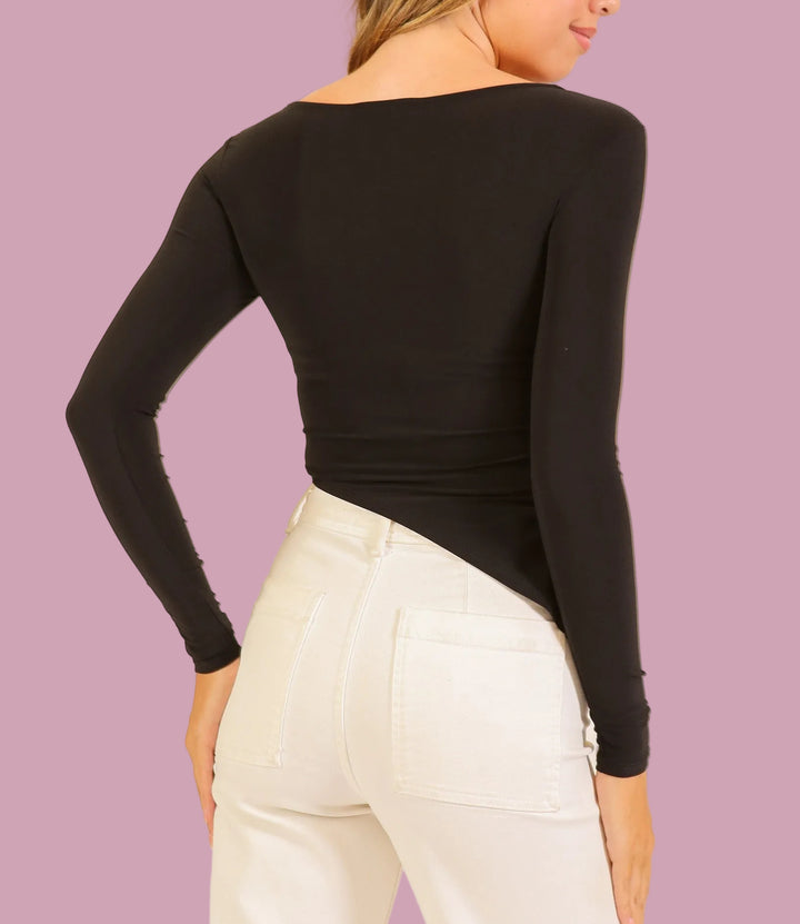 Black Edge Twist Top