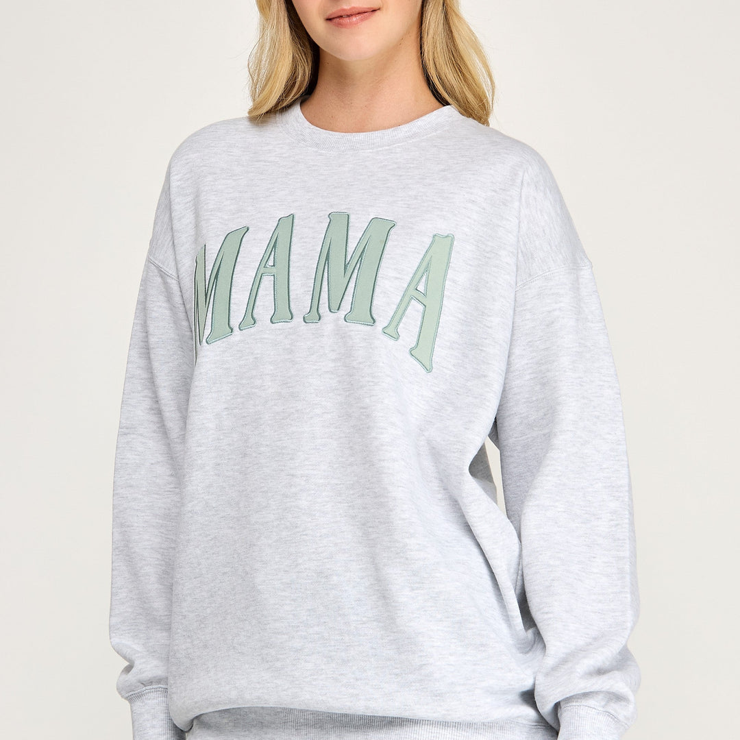 Gray Mama Fleece Crewneck