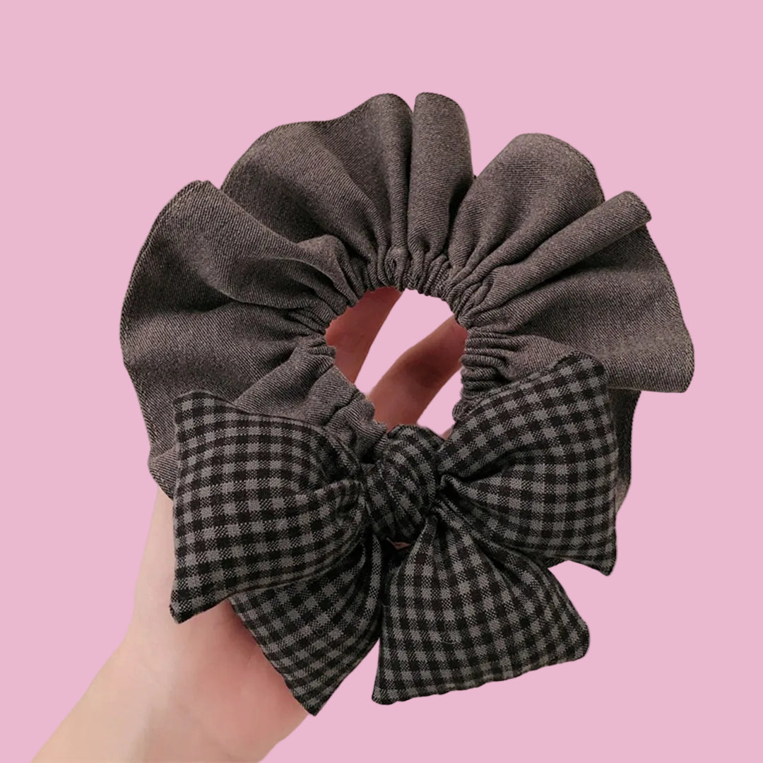 Plaid Bow Scrunchie