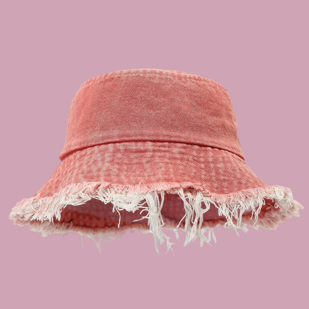 Coral Y2K Bucket Hat