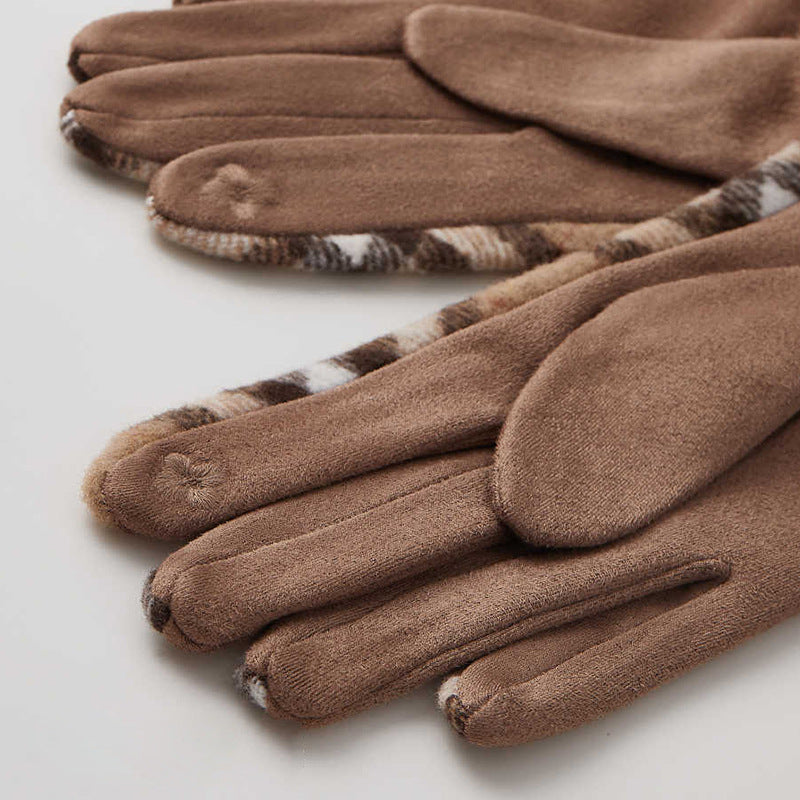 Plaid Touch Gloves