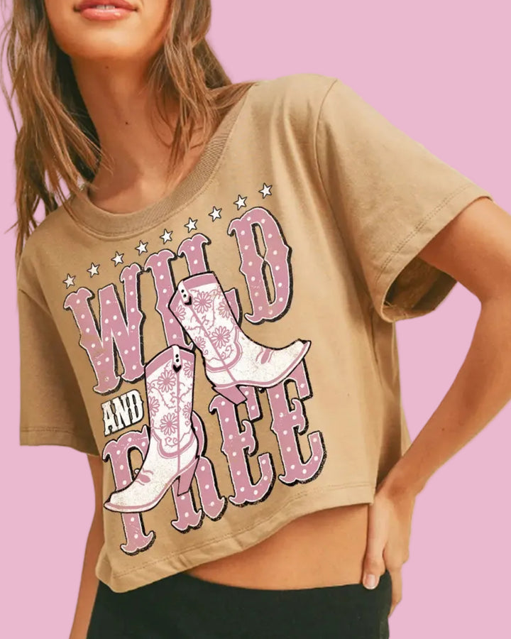 Wild &amp; Free Crop Tee