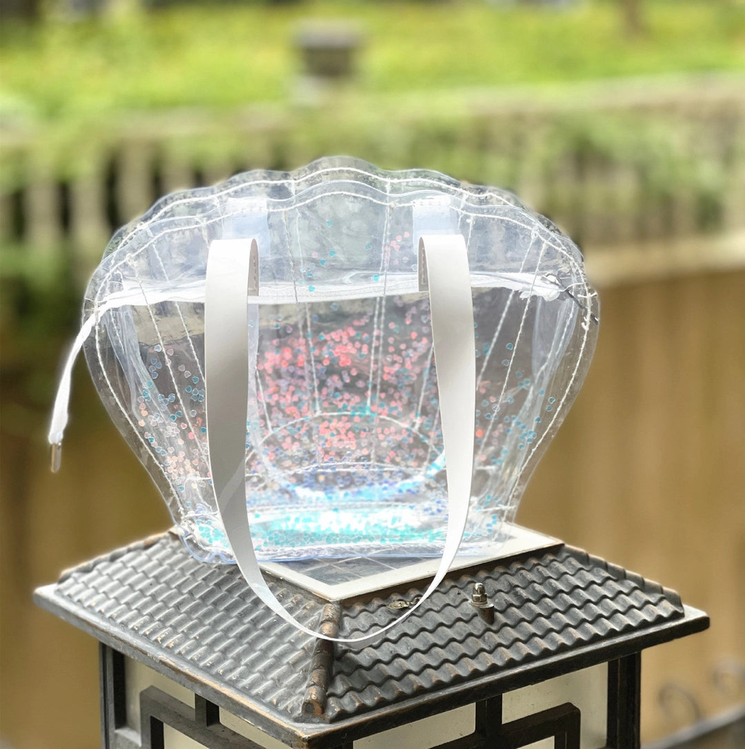 Clear Sparkle Shell Bag