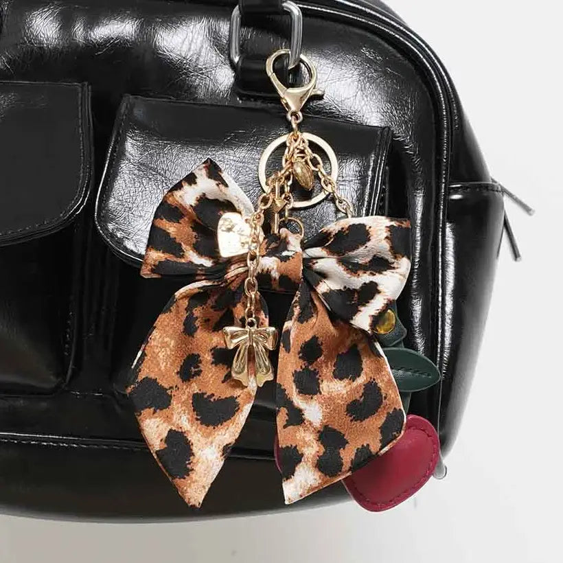 Leopard Bow Keychain