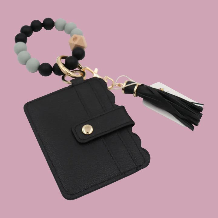 Beaded Card Holder Wristlet