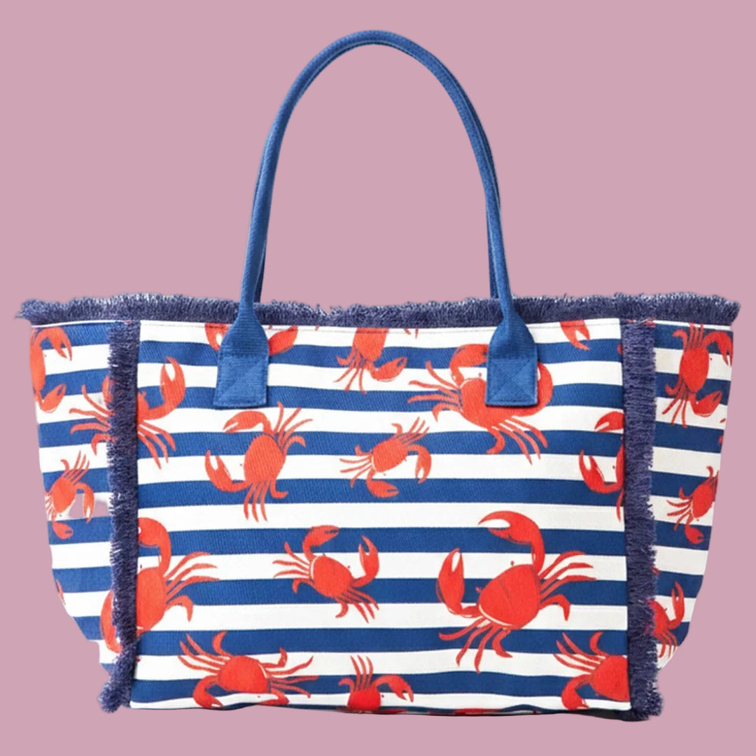 Beachside Crab Beach Tote