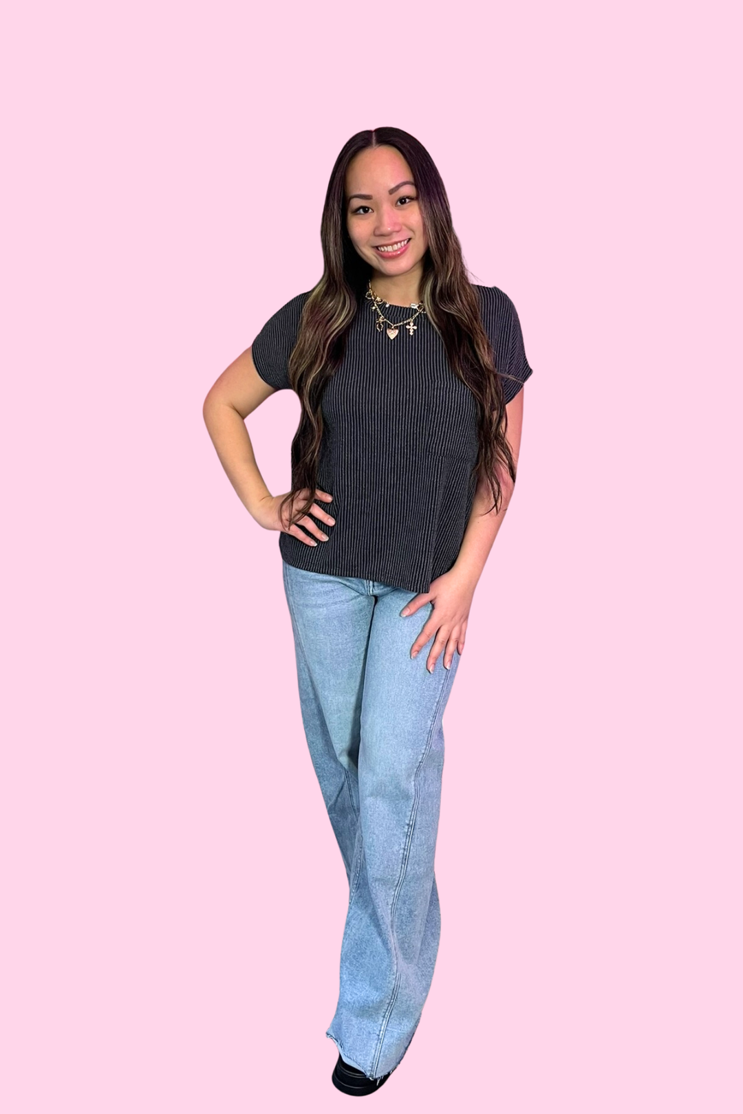 Ribbed Pocket Tee