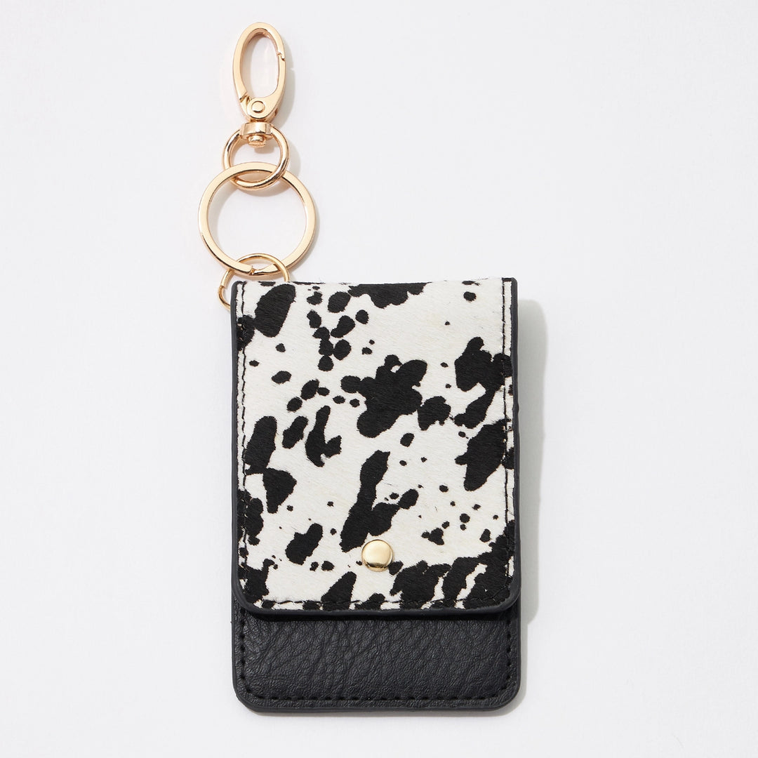 Animal Print Card Holder Keychains