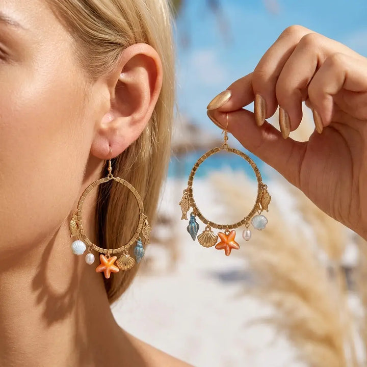 Golden Tide Hoops