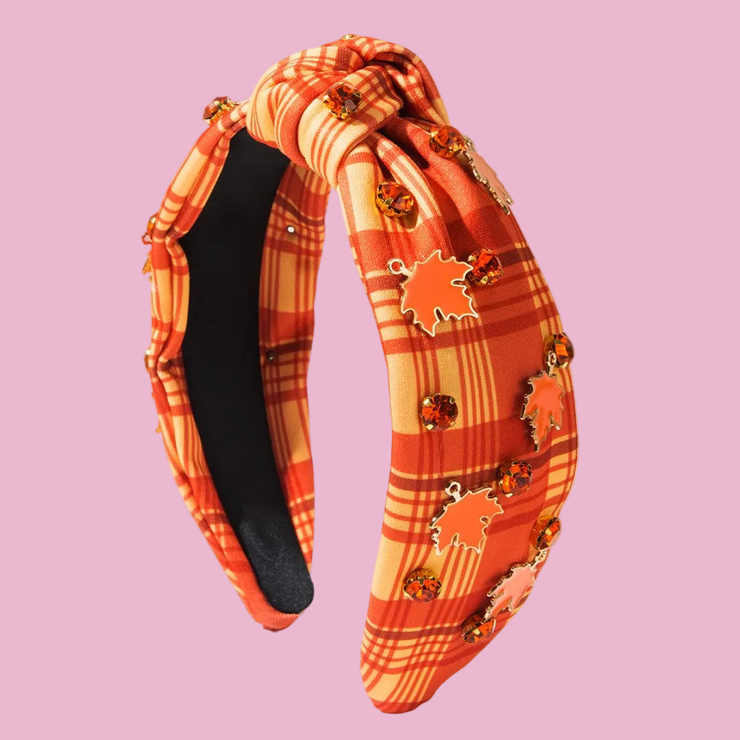 Leaf Plaid Headband
