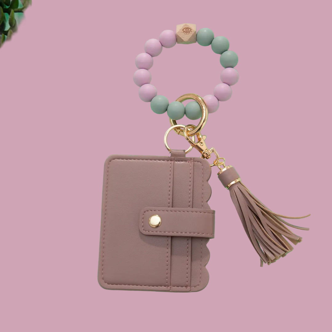 Beaded Card Holder Wristlet