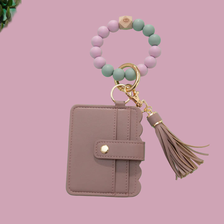 Beaded Card Holder Wristlet