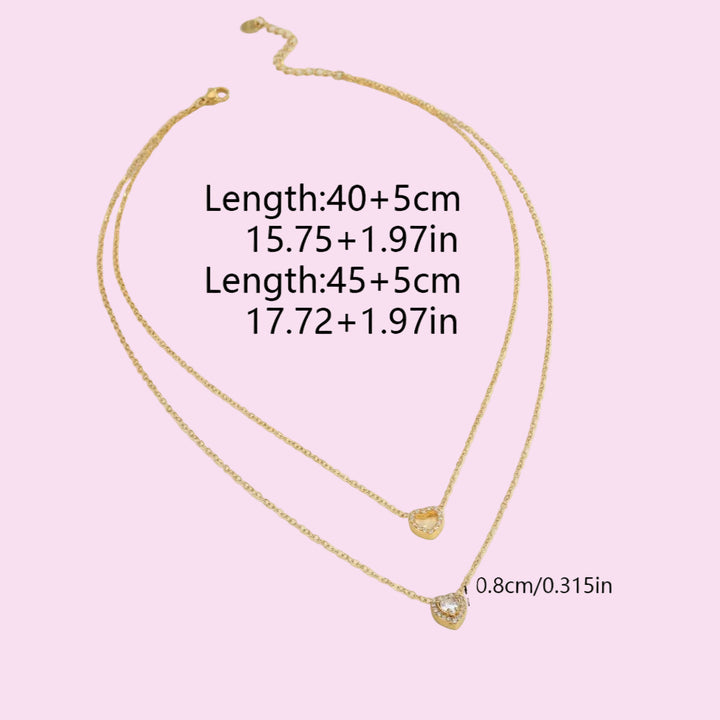 Golden Heart Layered Necklace