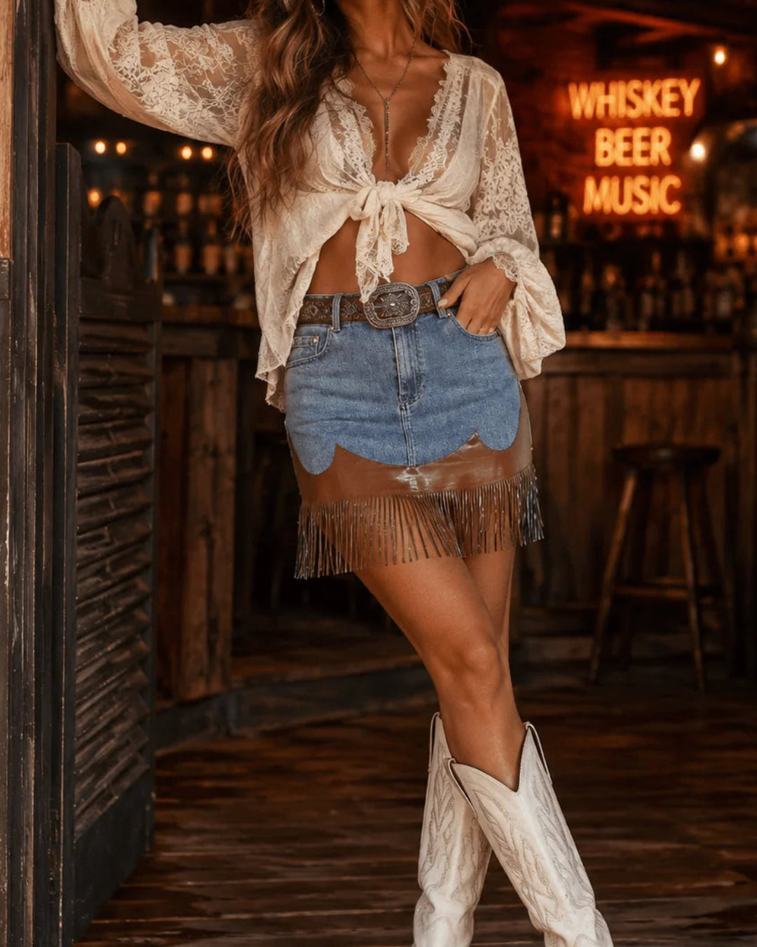 Lasso Fringe Skirt