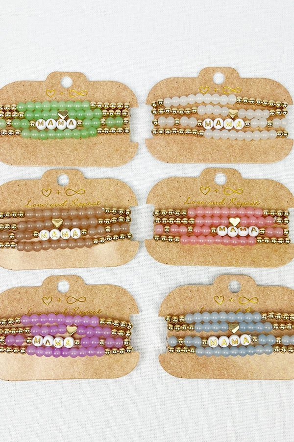 Mama Beaded Layered Bracelet