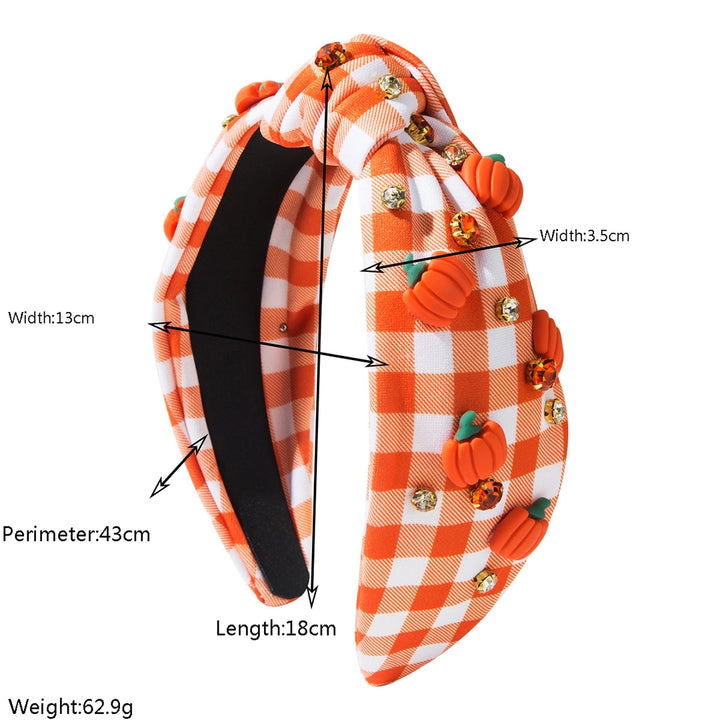 Pumpkin Plaid Headband