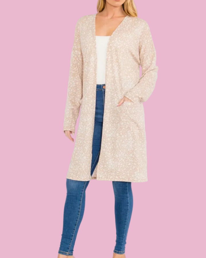 Sand Leopard Cardigan