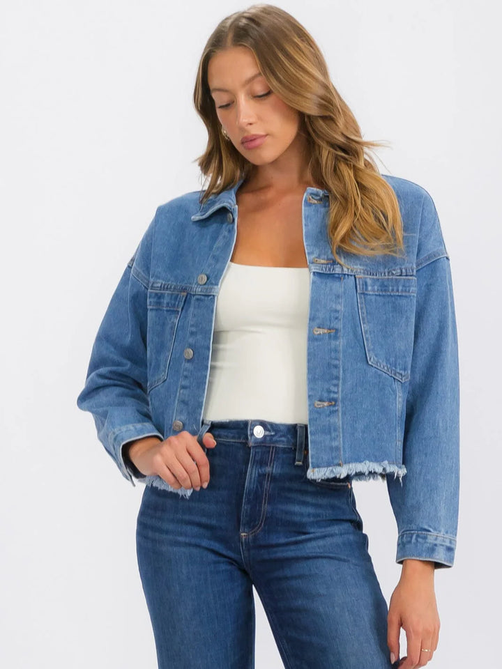 Denim Raw Edge Jacket