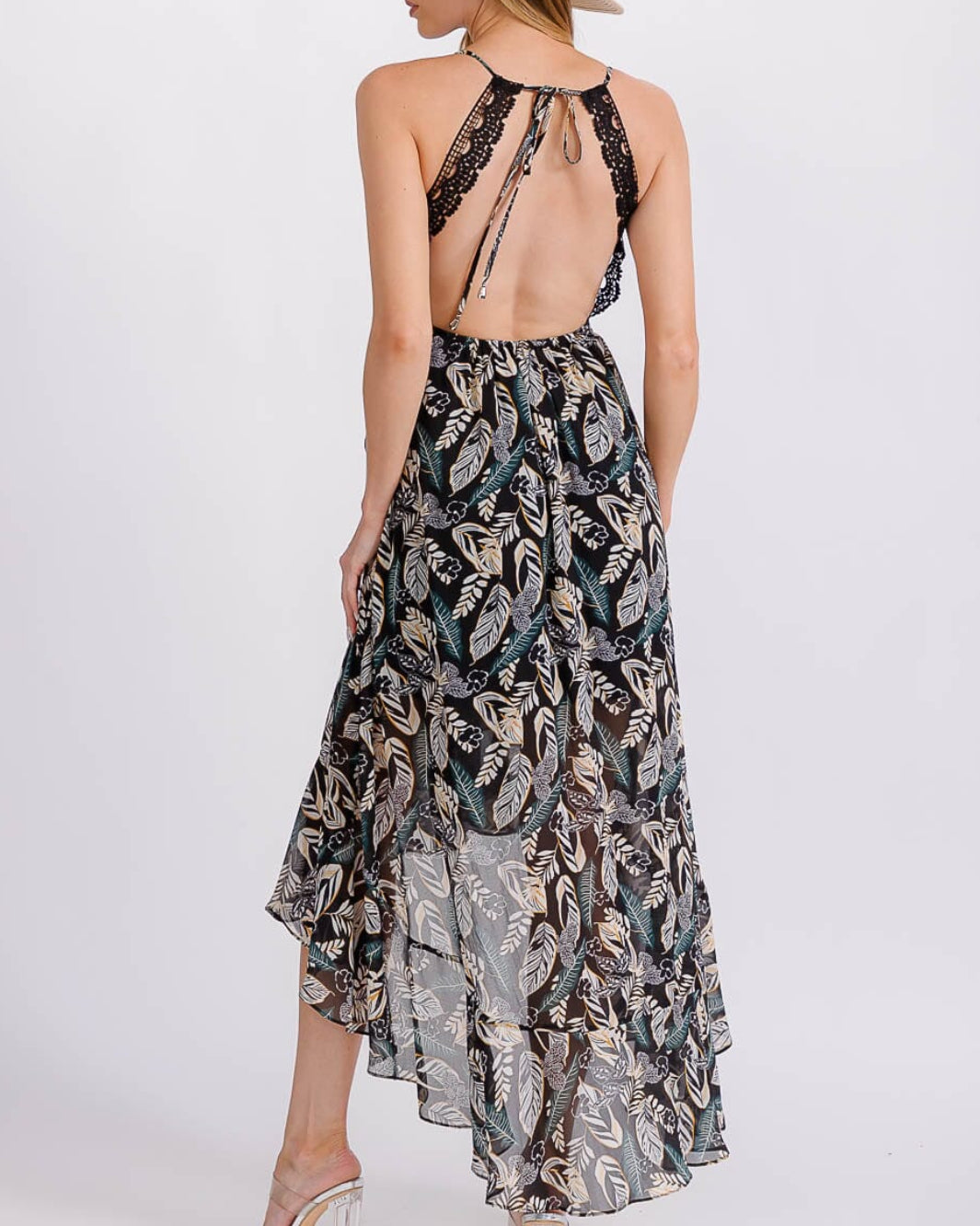 Midnight Palms Maxi Dress