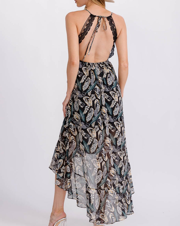Midnight Palms Maxi Dress