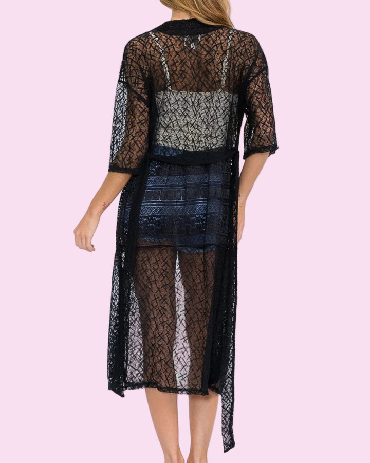 Mesh Lace Kimono