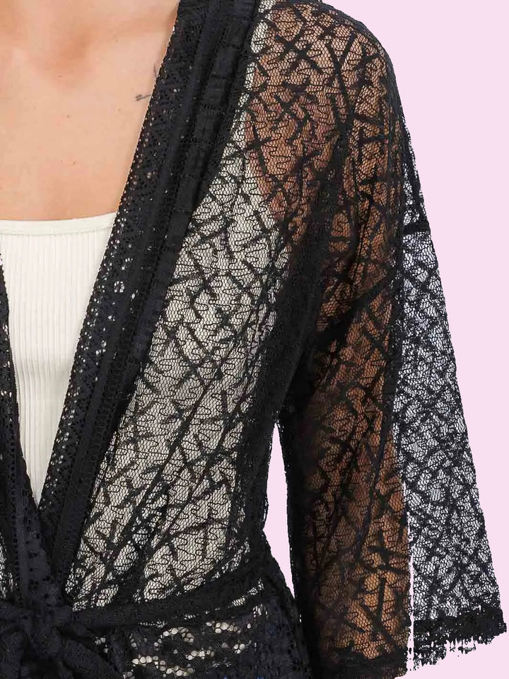 Mesh Lace Kimono