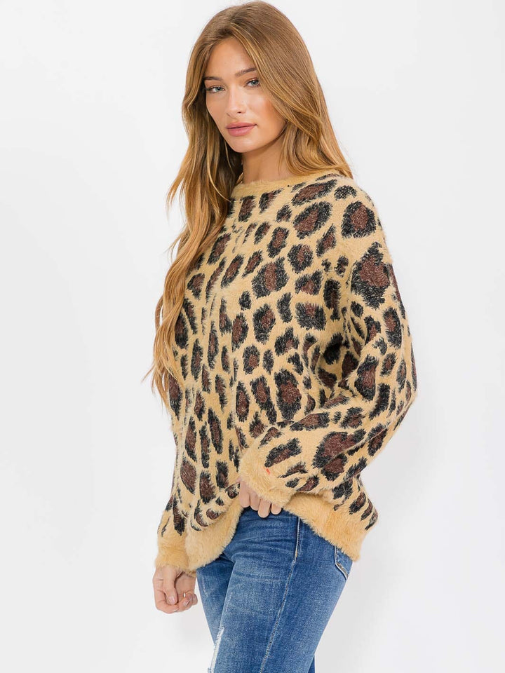 Leopard Fuzzy Sweater