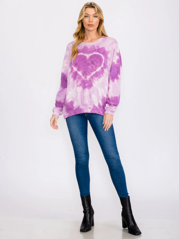 Lavender Heart Crewneck