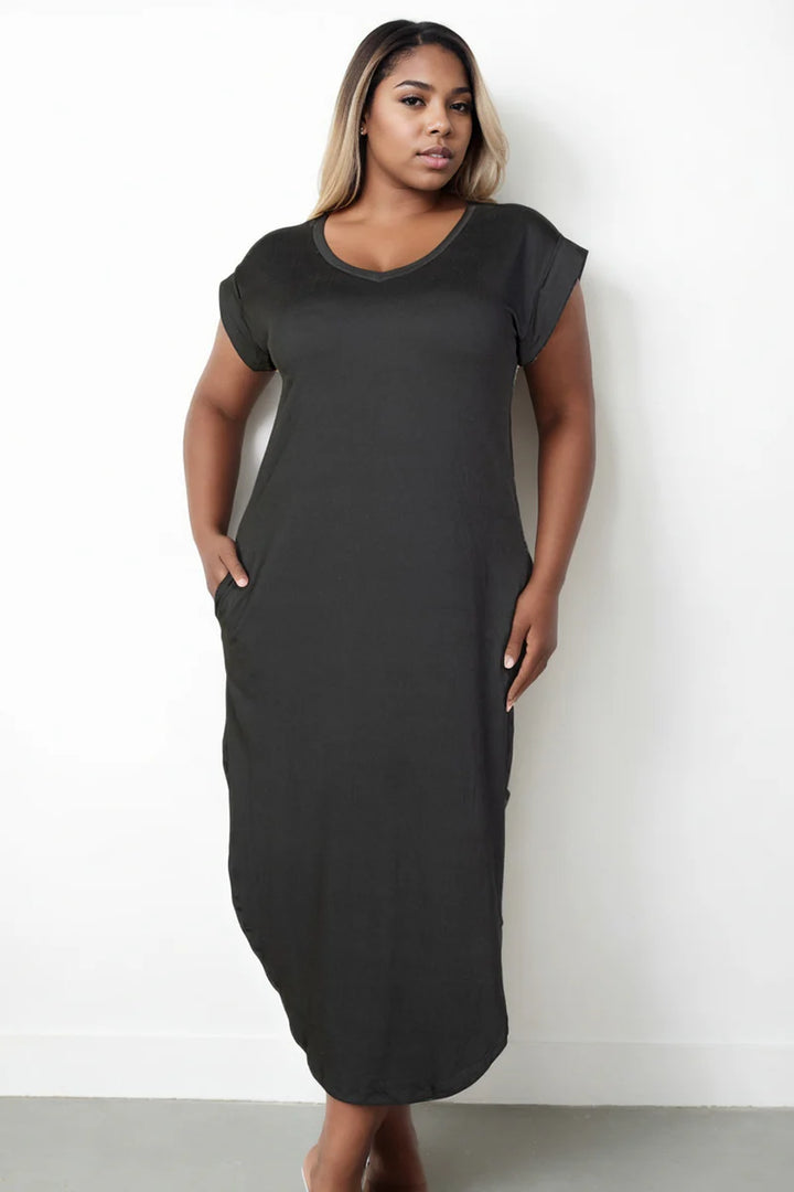 Plus Pocket Maxi Dress