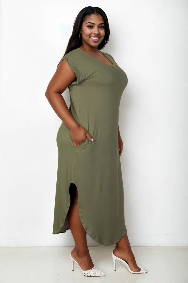 Plus Pocket Maxi Dress