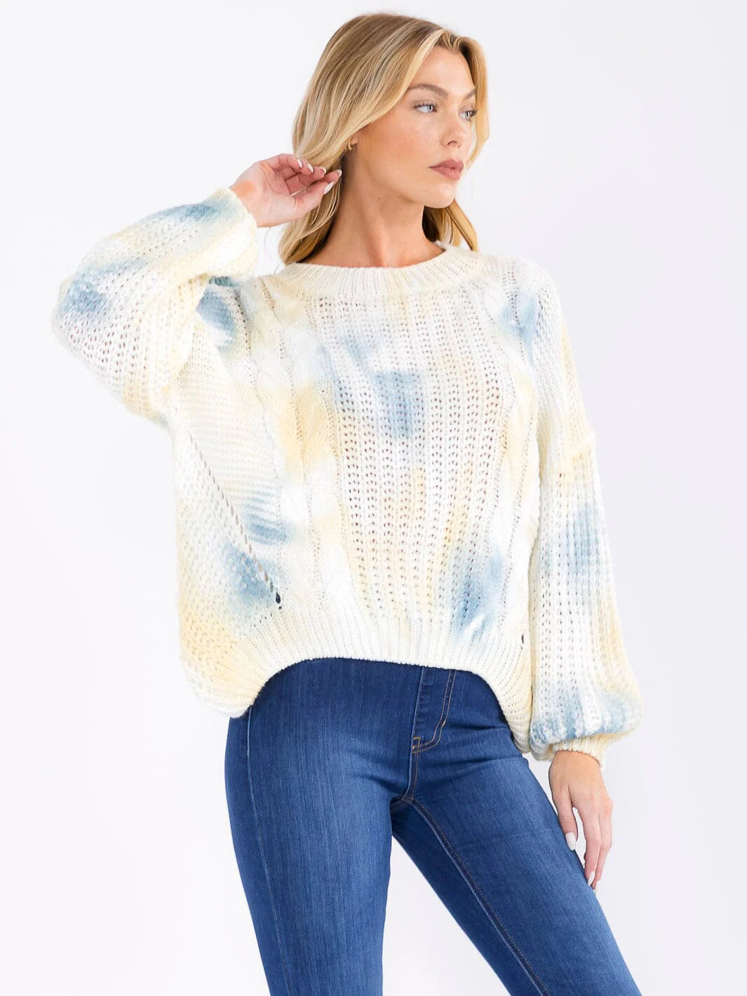 Ivory Tie Dye Sweater