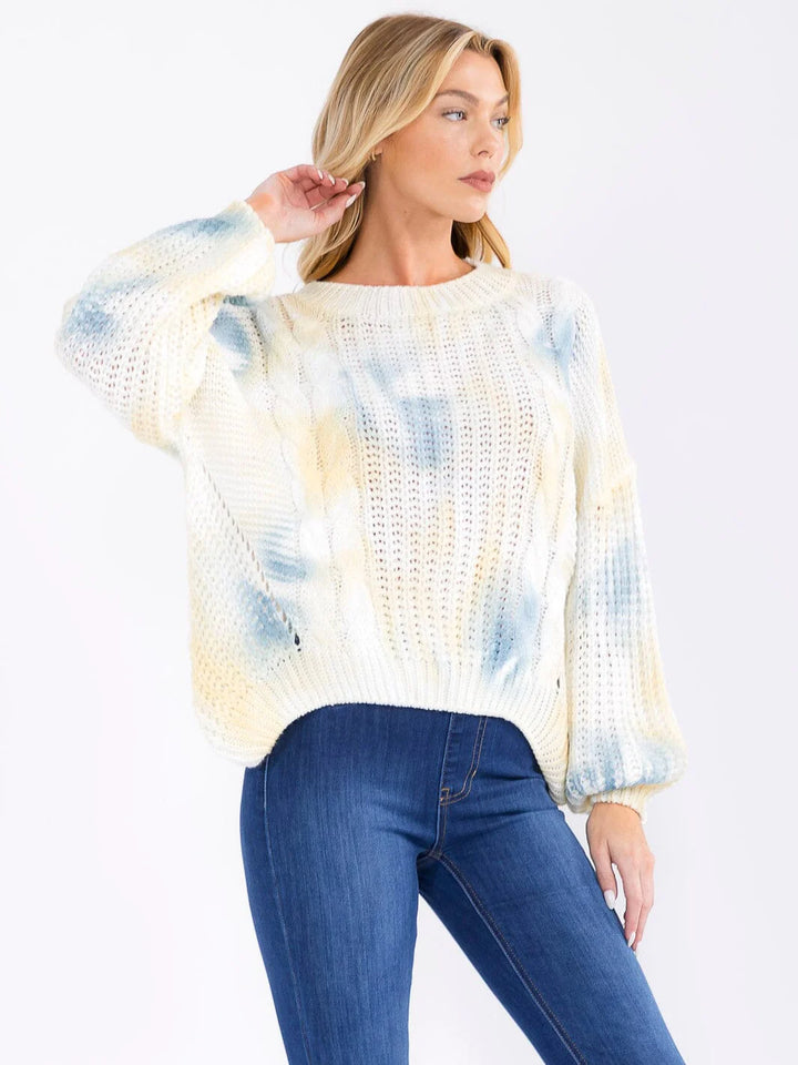 Ivory Tie Dye Sweater