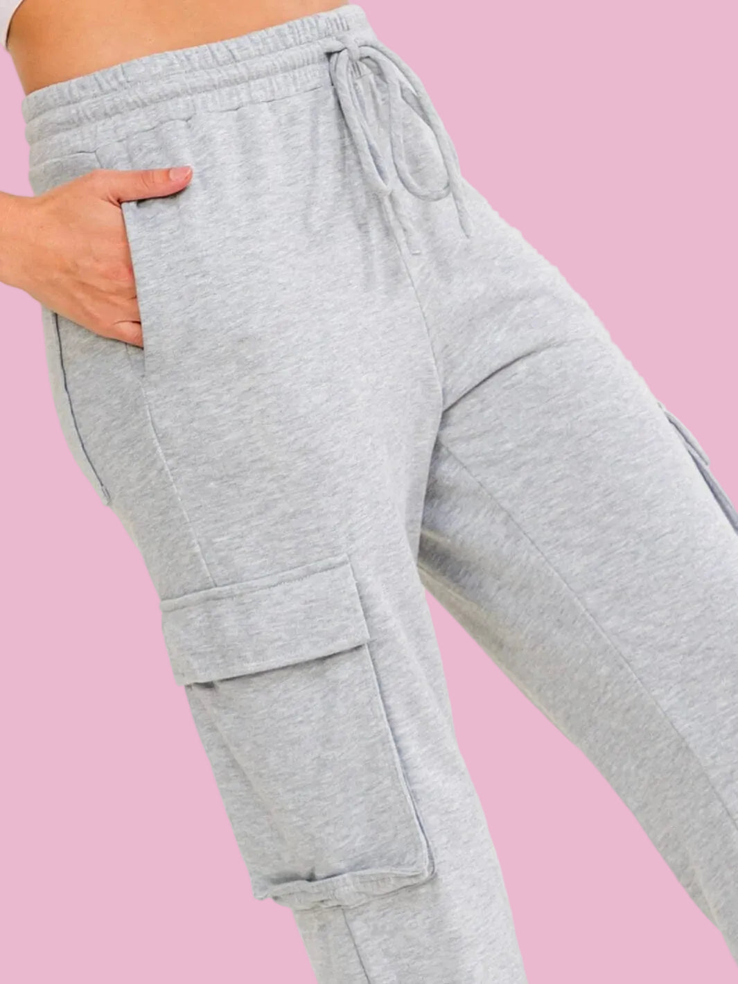 Gray Cargo Joggers