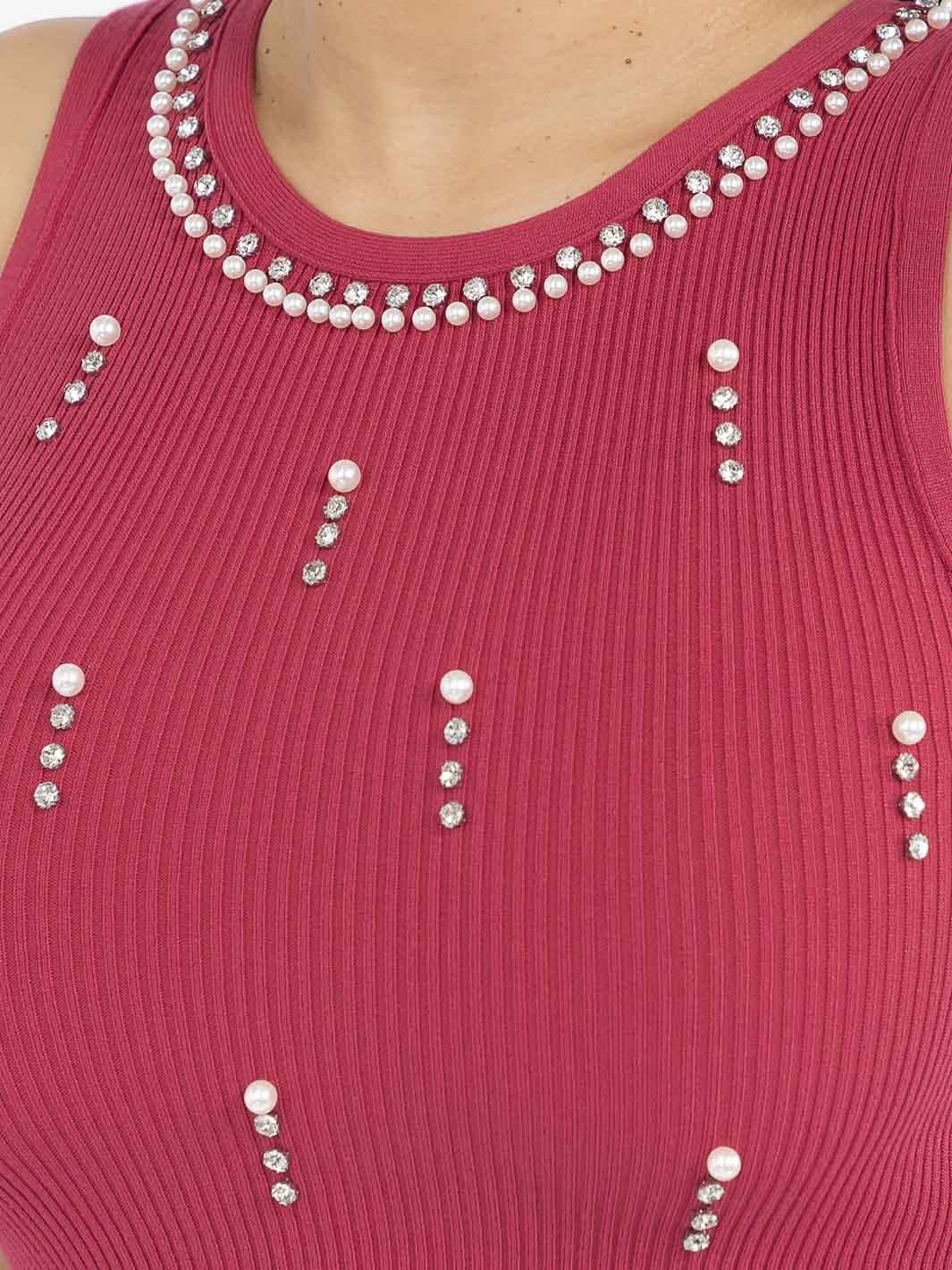 Rosé Rhinestone Tank