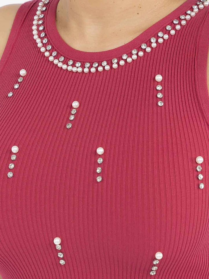 Rosé Rhinestone Tank