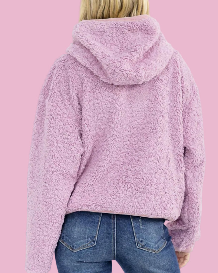 Lavender Sherpa Zip Up