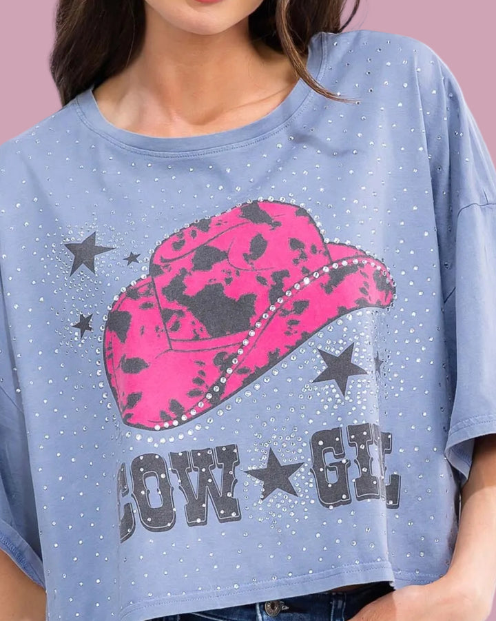 Cowgirl Studded Tee