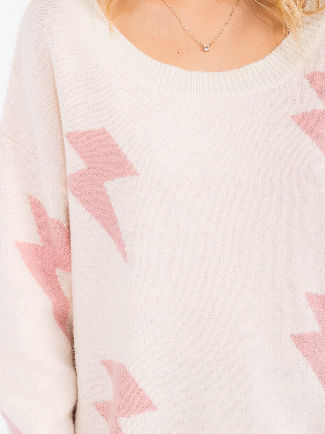 Blush Bolt Sweater