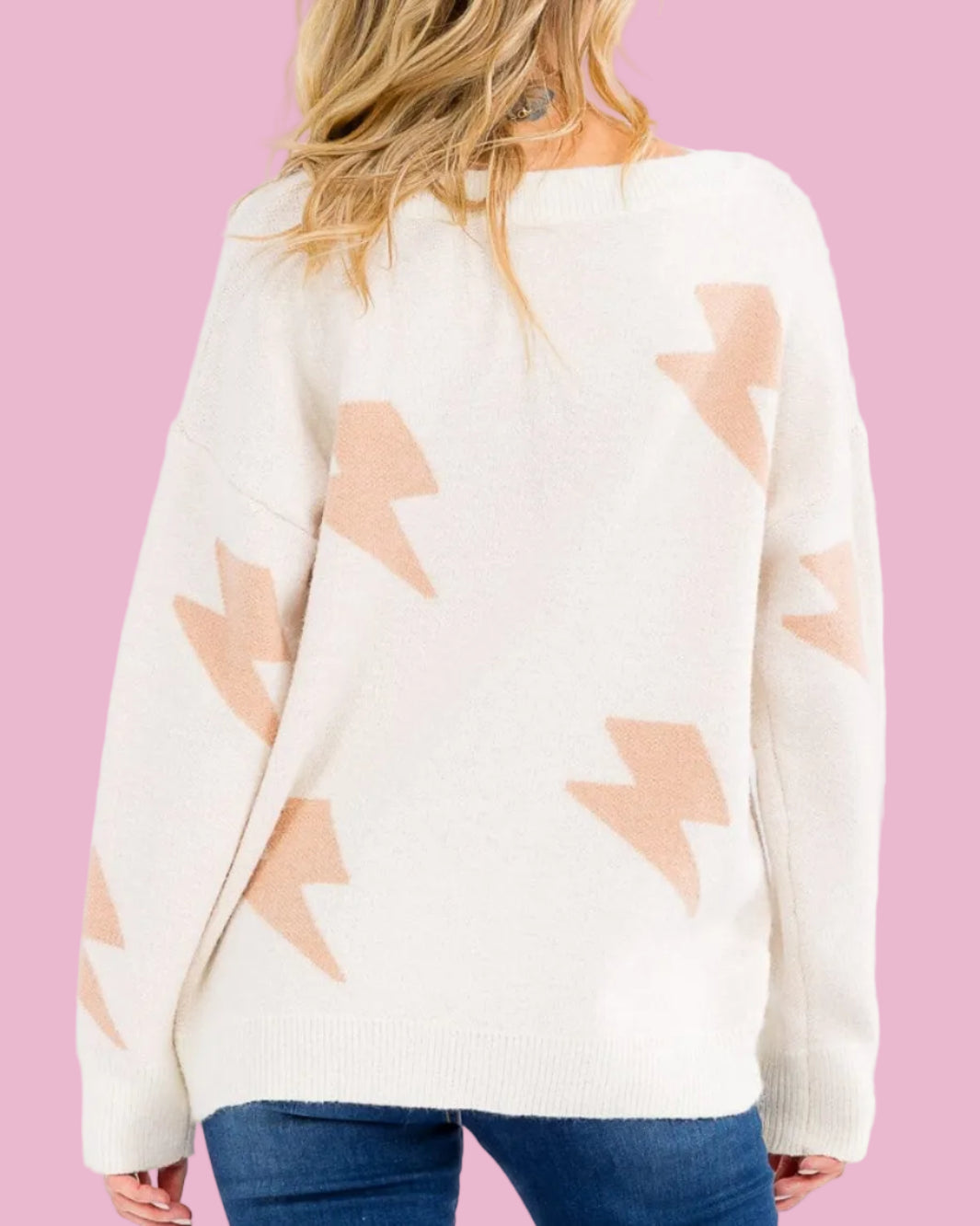 Oatmeal Bolt Sweater