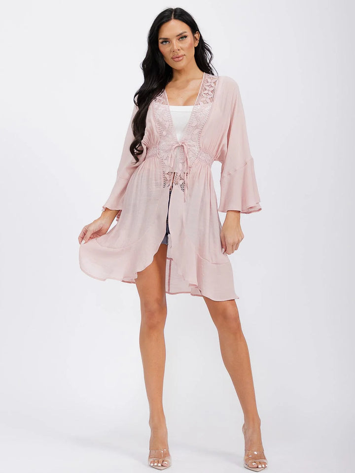 Rose Lace Kimono