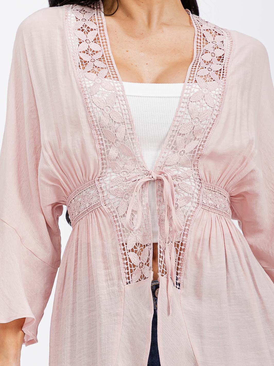 Rose Lace Kimono