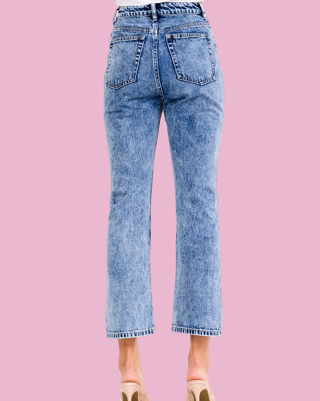 Grommet Boot Cut Jeans