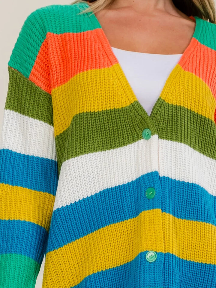 Multi Colorblock Cardigan