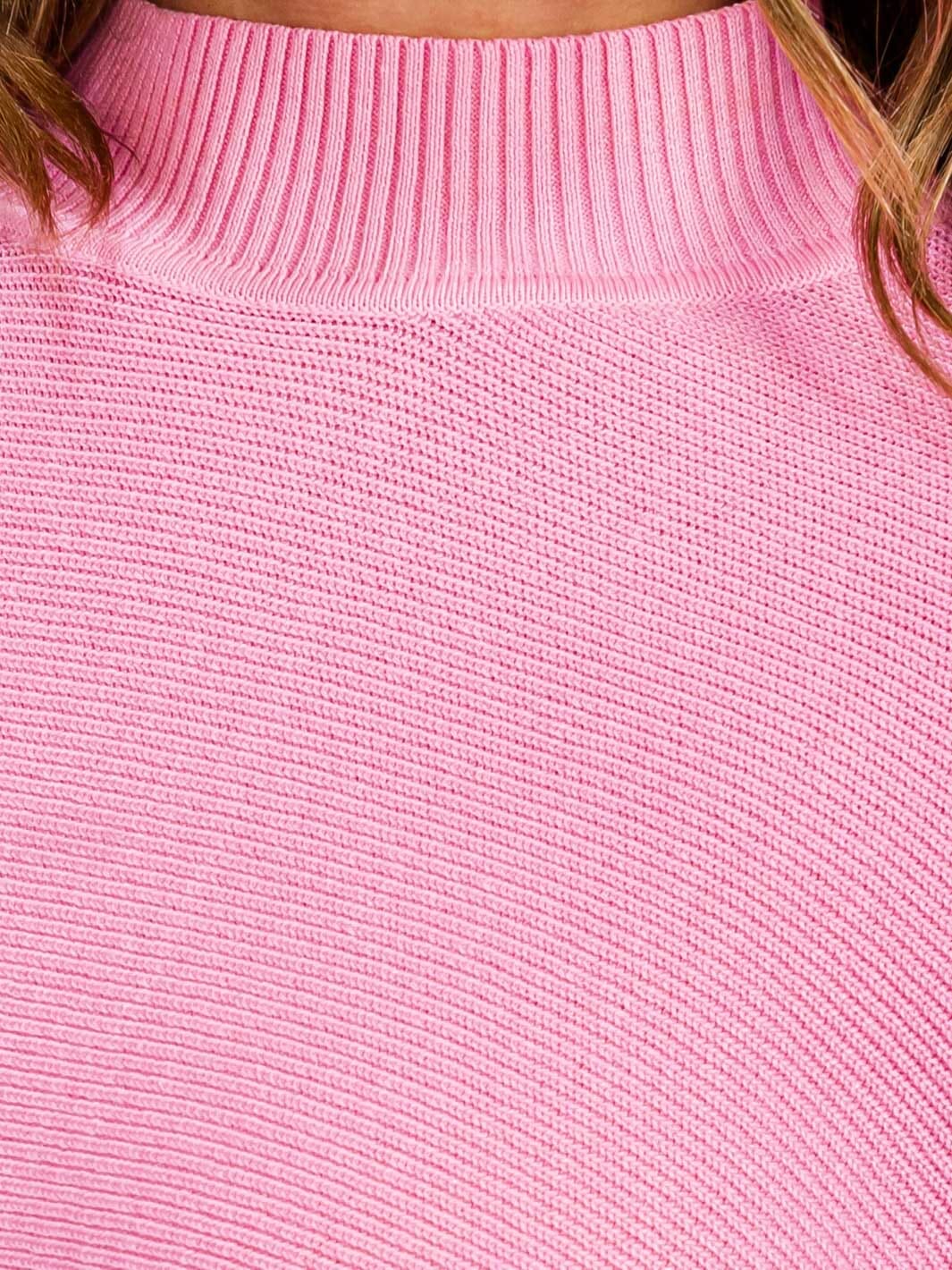 Pink Mock Neck Sweater