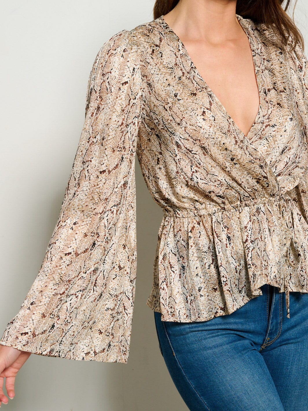 Bell Sleeve Snake Blouse